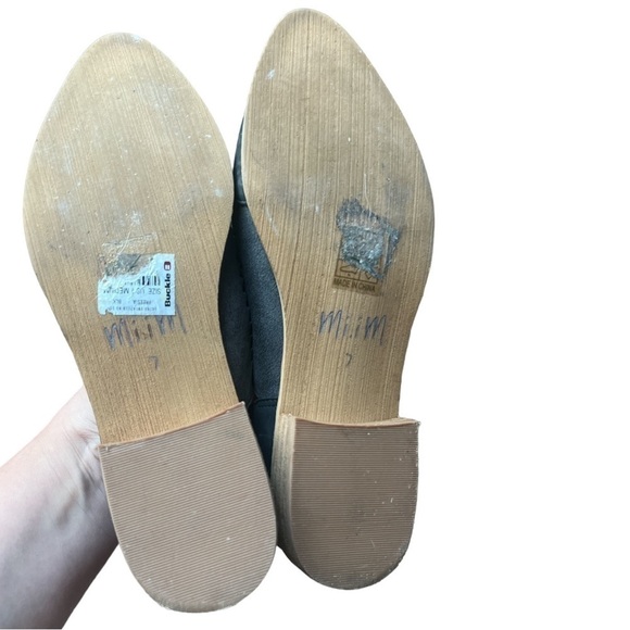 Mi.iM Womens Slate Gray Black Woven D’Orsay Slip On Leather Shoes Buckle, Size 7 - Picture 8 of 9